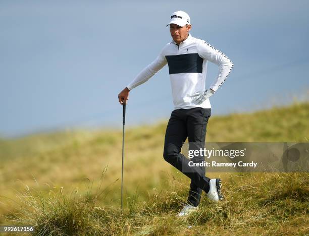 Donegal , Ireland - 6 July 2018; Joakim Lagergren of Sweden prepares to play his second shot on the 6th hole during Day Two of the Dubai Duty Free...