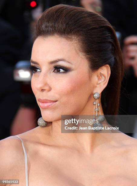 Eva Longoria Parker attends the Premiere of 'On Tour' at the Palais des Festivals during the 63rd Annual International Cannes Film Festival on May...