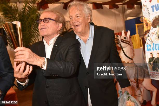Producer Orlando and Massimo Gargia Attend "La Femme Dans Le Siecle" Dinner on July 5, 2018 in Paris, France.