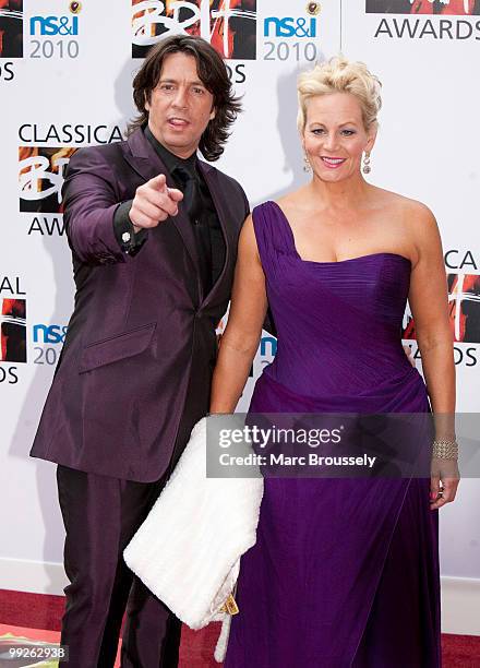 Laurence Llewelyn-Bowen and Jackie Llewelyn-Bowen attend the Classical BRIT Awards at Royal Albert Hall on May 13, 2010 in London, England.