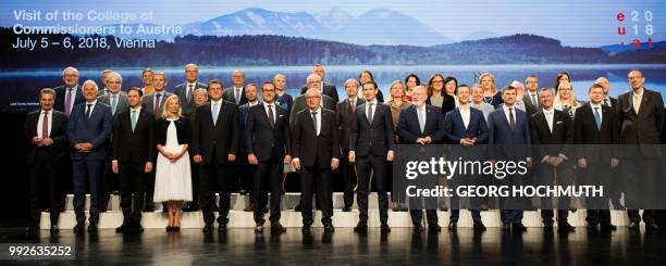 Austrian Chancellor Sebastian Kurz , Austrian Vice-Chancellor Heinz-Christian Strache , the President of the European Commission Jean-Claude Juncker...