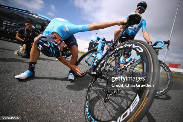 Mikel Landa of Spain and Movistar Team / Imanol Erviti of Spain and Movistar Team / Canyon Bike / during the 105th Tour de France 2018, Training /...