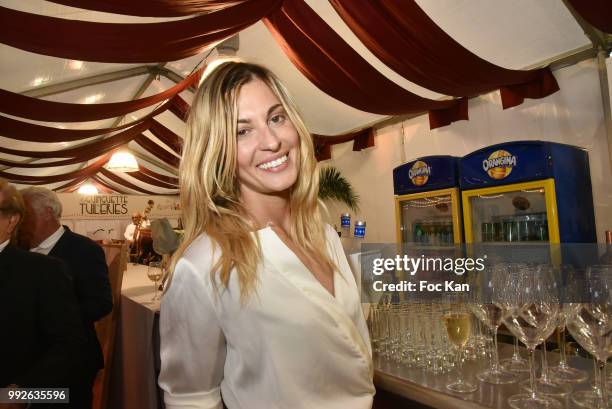 Actress Sveva Alviti Attends "La Femme Dans Le Siecle" Dinner on July 5, 2018 in Paris, France.