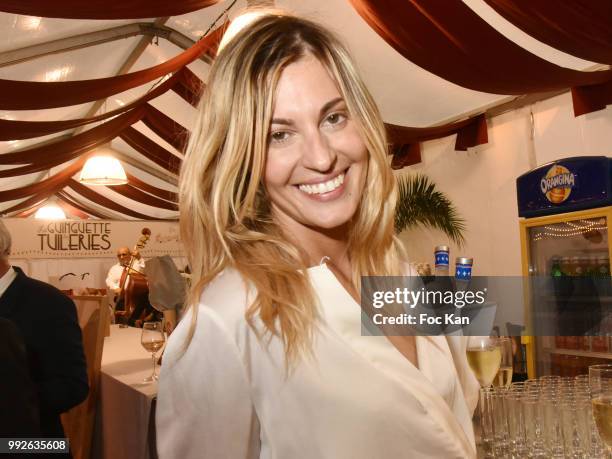 Actress Sveva Alviti Attends "La Femme Dans Le Siecle" Dinner on July 5, 2018 in Paris, France.