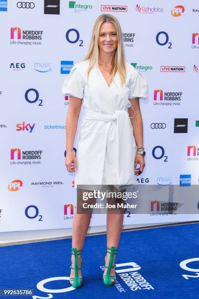 Edith Bowman attends the Nordoff Robbins O2 Silver Clef Awards 2018 at Grosvenor House, on July 6, 2018 in London, England.