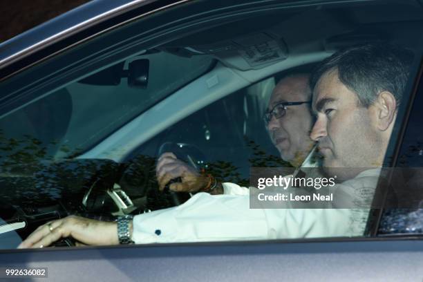 Justice Secretary David Gauke arrives at the Prime Minister's country retreat Chequers on July 6, 2018 in Aylesbury, England. Members of the Cabinet...