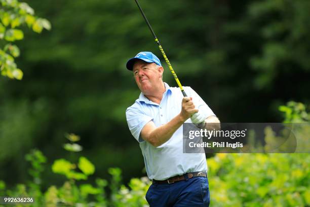 Greg Turner of New Zealand in action during Day One of the Swiss Seniors Open at Golf Club Bad Ragaz on July 6, 2018 in Bad Ragaz, Switzerland.