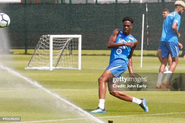 Terence Kongolo of Huddersfield Town during pre season training on July 5, 2018 in Huddersfield, England.