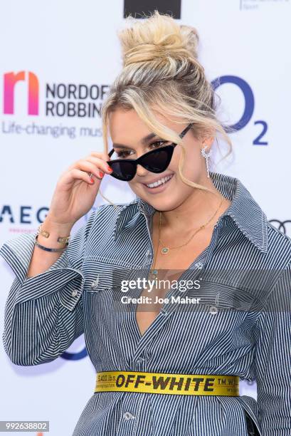 Tallia Storm attends the Nordoff Robbins O2 Silver Clef Awards 2018 at Grosvenor House, on July 6, 2018 in London, England.