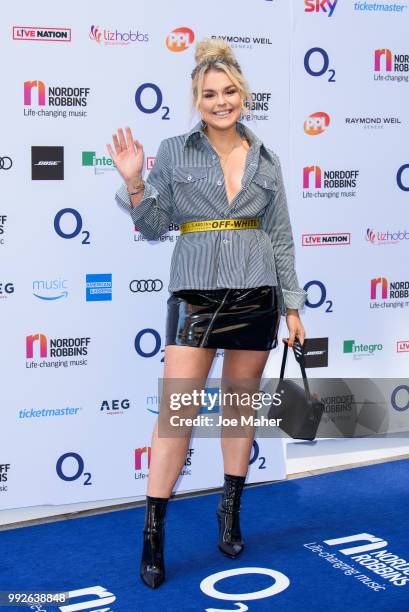 Tallia Storm attends the Nordoff Robbins O2 Silver Clef Awards 2018 at Grosvenor House, on July 6, 2018 in London, England.