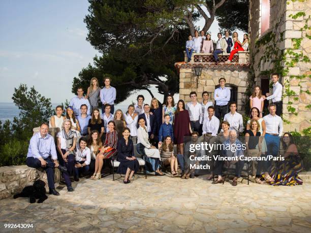 The Ricard Family with Michele Ricard, Diego Diaz, Laetitia Diaz, FX Diaz, Paco Ortiz, Juan Luis Gonzalez-Lopez 47, Virginia Diaz Ricard, Ines Diaz ,...