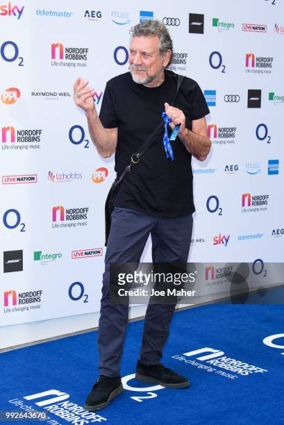 Robert Plant attends the Nordoff Robbins O2 Silver Clef Awards 2018 at Grosvenor House, on July 6, 2018 in London, England.
