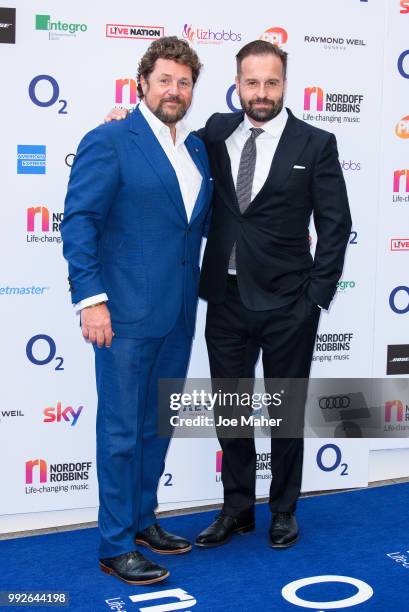 Michael Ball and Alfie Boe attend the Nordoff Robbins O2 Silver Clef Awards 2018 at Grosvenor House, on July 6, 2018 in London, England.