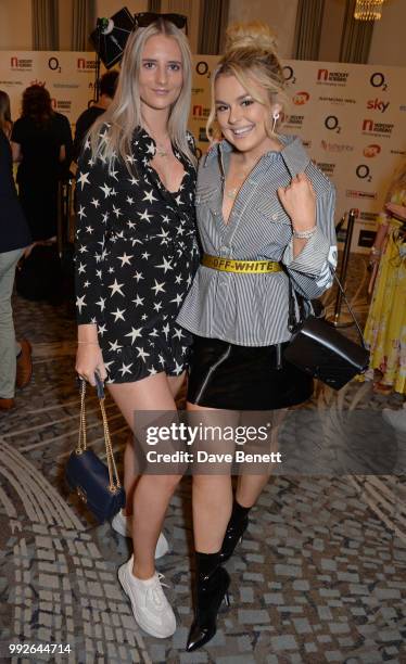 Kate Scott and Tallia Storm attend the Nordoff Robbins O2 Silver Clef Awards at The Grosvenor House Hotel on July 6, 2018 in London, England.