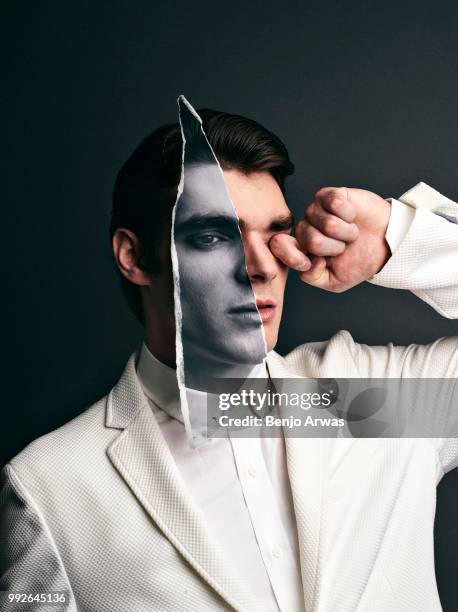 Actor RJ Mitte is photographed Vulkan magazine on November 20, 2017 in Los Angeles, California.