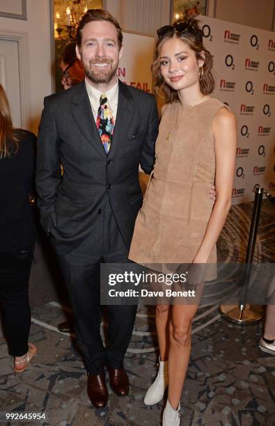 Ricky Wilson and Nina Nesbitt attend the Nordoff Robbins O2 Silver Clef Awards at The Grosvenor House Hotel on July 6, 2018 in London, England.