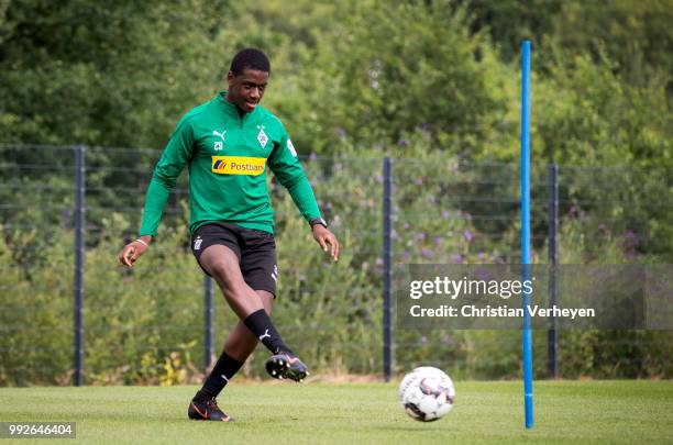 Mamadou Doucoure during a training session of Borussia Moenchengladbach at Borussia-Park on July 06, 2018 in Moenchengladbach, Germany.