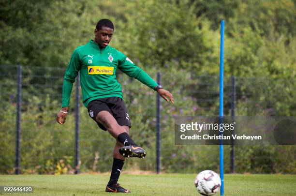 Mamadou Doucoure during a training session of Borussia Moenchengladbach at Borussia-Park on July 06, 2018 in Moenchengladbach, Germany.