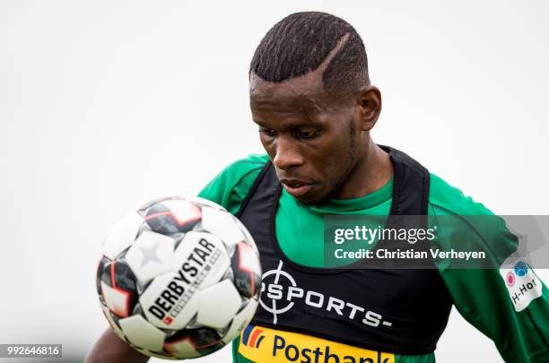 Ibrahima Traore during a training session of Borussia Moenchengladbach at Borussia-Park on July 06, 2018 in Moenchengladbach, Germany.