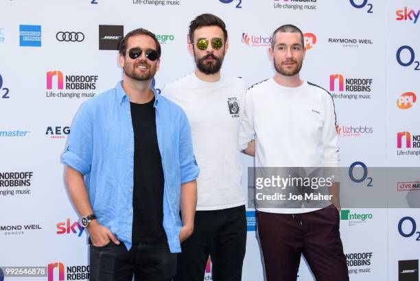 Bastille attend the Nordoff Robbins O2 Silver Clef Awards 2018 at Grosvenor House, on July 6, 2018 in London, England.
