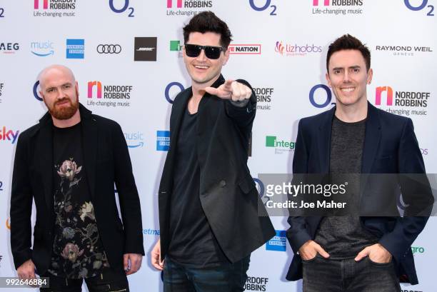 The Script attend the Nordoff Robbins O2 Silver Clef Awards 2018 at Grosvenor House, on July 6, 2018 in London, England.