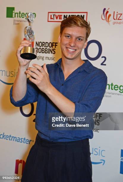 George Ezra attends the Nordoff Robbins O2 Silver Clef Awards at The Grosvenor House Hotel on July 6, 2018 in London, England.