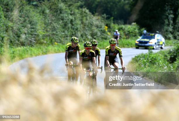 Adam Yates of Great Britain and Team Mitchelton-Scott / Mathew Hayman of Australia and Team Mitchelton-Scott / Mikel Nieve of Spain and Team...