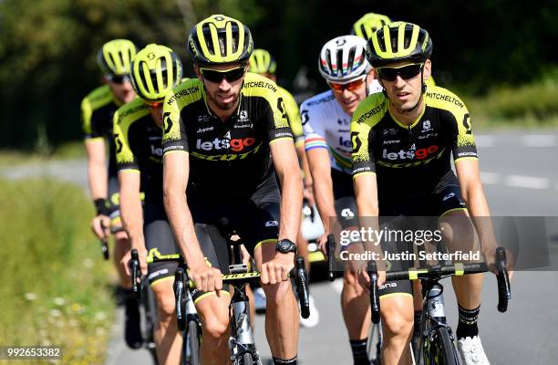 Damien Howson of Australia and Team Mitchelton-Scott / Daryl Impey of South Africa and Team Mitchelton-Scott / Mikel Nieve of Spain and Team...