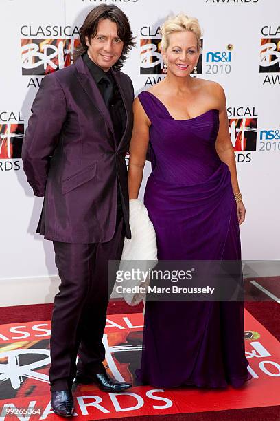Laurence Llewelyn-Bowen and Jackie Llewelyn-Bowen attend the Classical BRIT Awards at Royal Albert Hall on May 13, 2010 in London, England.