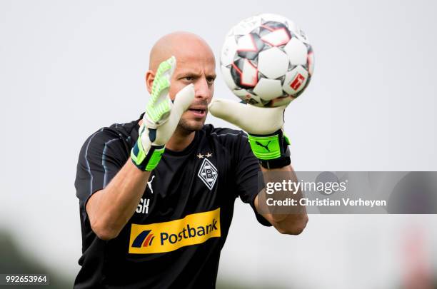 Goalkeeper Coach Steffen Krebs during a training session of Borussia Moenchengladbach at Borussia-Park on July 05, 2018 in Moenchengladbach, Germany.