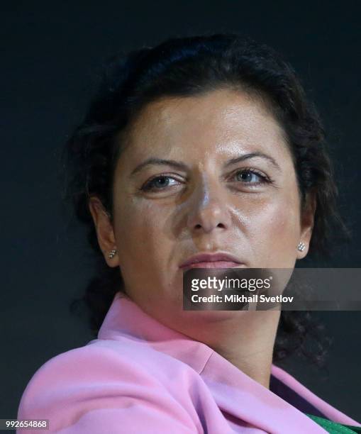 Editor-in-Chief Margarita Simonyan attends the International Cyber Security Congress on July 6, 2018 in Moscow, Russia. Images)