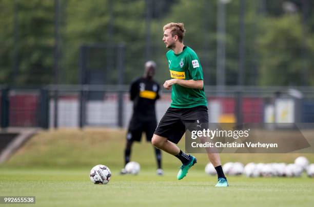 Christoph Kramer during a training session of Borussia Moenchengladbach at Borussia-Park on July 05, 2018 in Moenchengladbach, Germany.