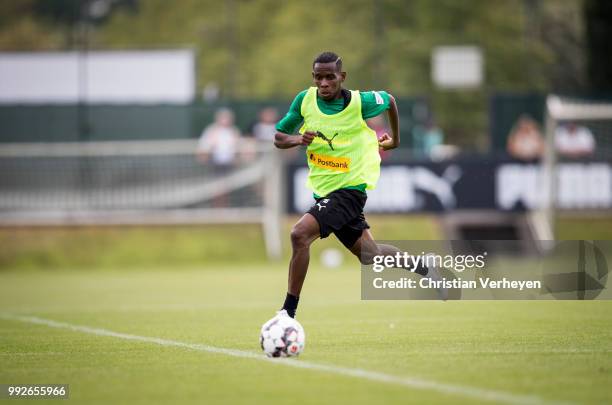 Ibrahima Traore during a training session of Borussia Moenchengladbach at Borussia-Park on July 05, 2018 in Moenchengladbach, Germany.