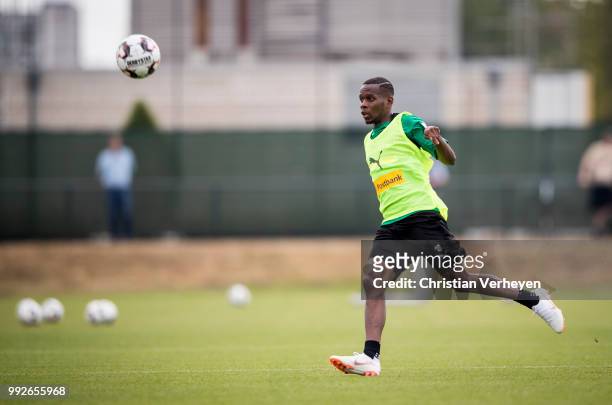 Ibrahima Traore during a training session of Borussia Moenchengladbach at Borussia-Park on July 05, 2018 in Moenchengladbach, Germany.