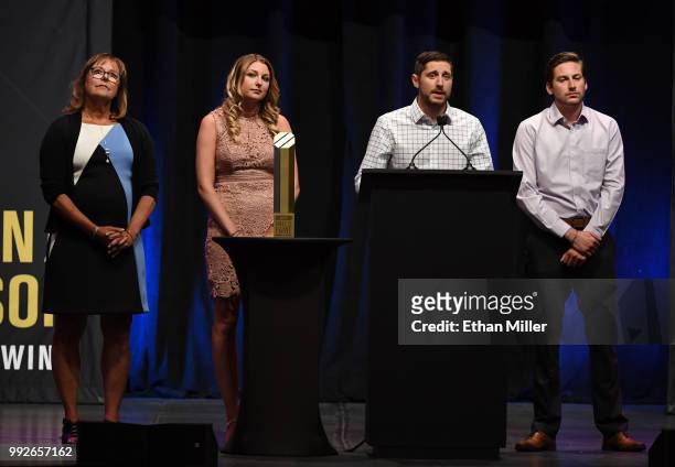 The family of the late UFC producer Bruce Connal his widow Karen Connal, and their children, Carly Connal, Tyler Connal and Trevor Connal, speak...