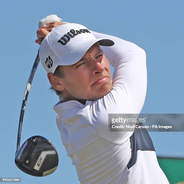Joakim Lagergren during day two of the Dubai Duty Free Irish Open at Ballyliffin Golf Club.