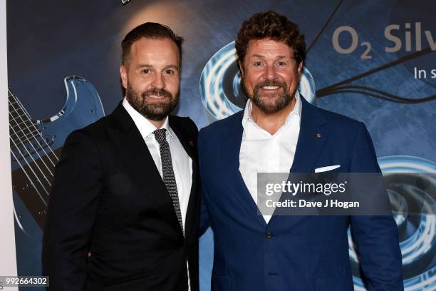 Alfie Boe and Michael Ball attend the Nordoff Robbins' O2 Silver Clef Awards at Grosvenor House, on July 6, 2018 in London, England.