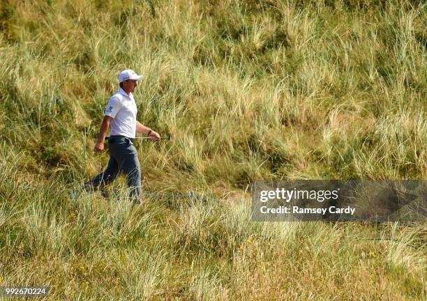 Donegal , Ireland - 6 July 2018; Paul Dunne of Ireland makes his way to the 7th green during Day Two of the Dubai Duty Free Irish Open Golf...