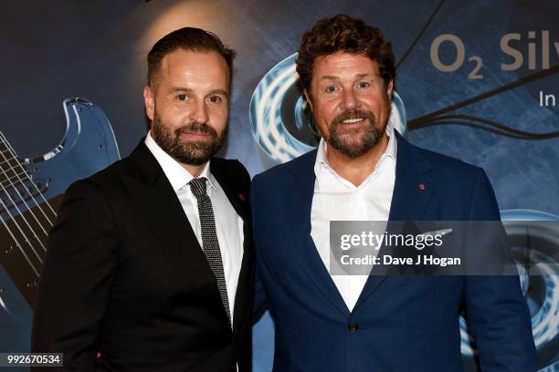 Alfie Boe and Michael Ball attend the Nordoff Robbins' O2 Silver Clef Awards at Grosvenor House, on July 6, 2018 in London, England.