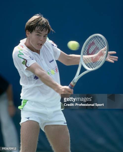 Todd Woodbridge of Australia in action during the US Open at the USTA National Tennis Center, circa September 1989 in Flushing Meadow, New York, USA.