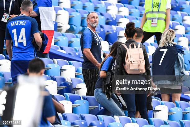 Alain Griezmann, father of Antoine Griezmann during 2018 FIFA World Cup Quarter Final match between France and Uruguay at Nizhniy Novgorod Stadium on...