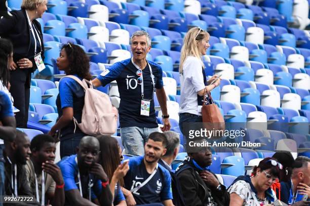 Nagui french TV presenter during 2018 FIFA World Cup Quarter Final match between France and Uruguay at Nizhniy Novgorod Stadium on July 6, 2018 in...