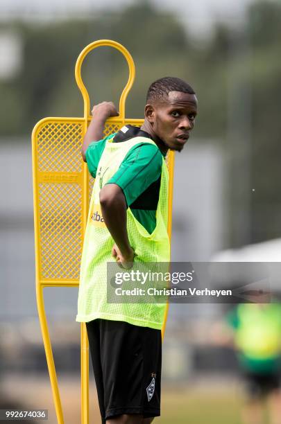 Ibrahima Traore during a training session of Borussia Moenchengladbach at Borussia-Park on July 05, 2018 in Moenchengladbach, Germany.