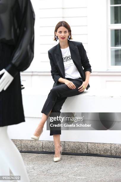 Eva Padberg during the Strenesse presentation as part of Der Berliner Salon Spring/Summer 2019 at Kronprinzenpalais on July 6, 2018 in Berlin,...