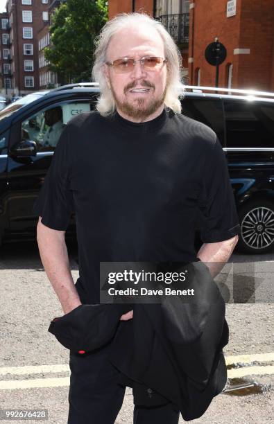 Barry Gibb arrives at the Nordoff Robbins O2 Silver Clef Awards at The Grosvenor House Hotel on July 6, 2018 in London, England.