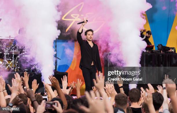 Eazy performs on ABC's "Good Morning America" at Rumsey Playfield, Central Park on July 6, 2018 in New York City.