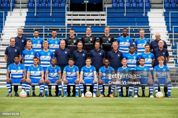 Physical trainer Jan Borghuis, Younes Namli, Bram van Polen, goalkeeper Mickey van der Hart, goalkeeper Diederik Boer, goalkeeper Mike Hauptmeijer,...