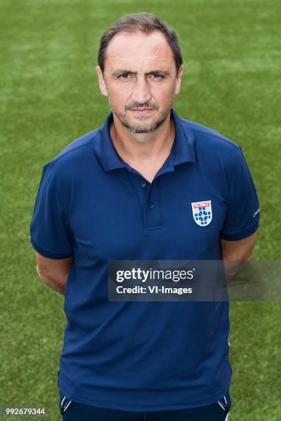 Assistant trainer Michael Valkanis during the team presentation of Pec Zwolle on July 06, 2018 at the MAC3PARK stadium in Zwolle, The Netherlands