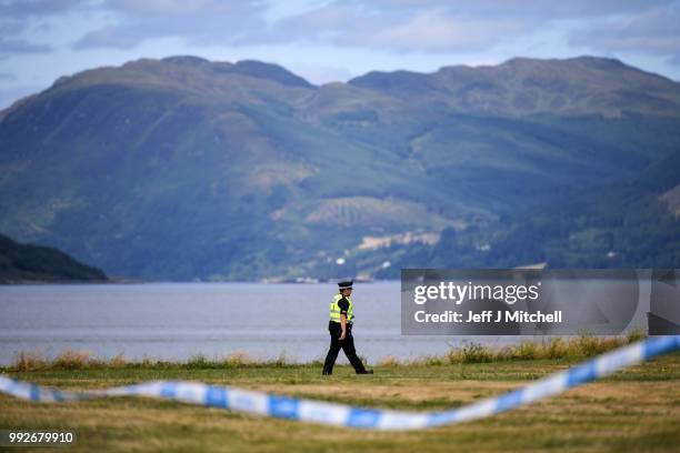 Police continue their investigations into the murder of Alesha MacPhail on the Isla of Bute on July 6, 2018 in Rothesay, Scotland. A teenager, who...