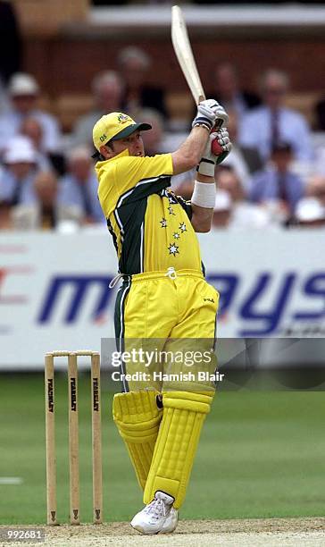 Ian Harvey of Australia hits a four, during the one-day tour match between Middlesex and Australia at Lords Cricket Ground, London, England. DIGITAL...